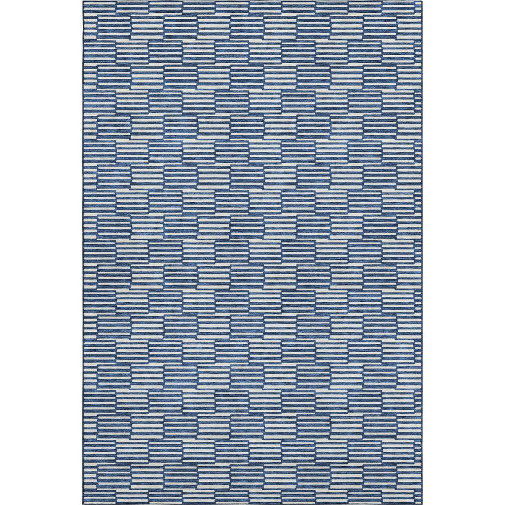 Piper Looms Mayfield Lines AMF918 Navy Machine Washable Area Rug main image