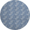 Piper Looms Mayfield Lines AMF918 Navy Machine Washable Area Rug Round Main Image