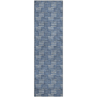 Piper Looms Mayfield Lines AMF918 Navy Machine Washable Area Rug Runner Main Image