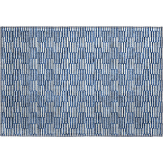 Piper Looms Mayfield Lines AMF918 Navy Machine Washable Area Rug Scatter Main Image