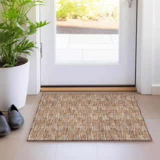 Piper Looms Mayfield Lines AMF918 Paprika Machine Washable Area Rug Scatter Lifestyle Image Feature