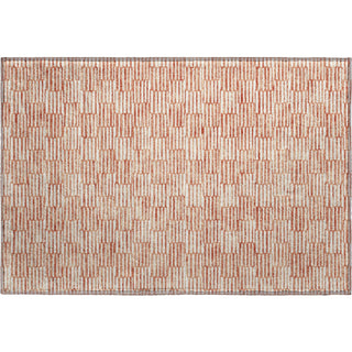 Piper Looms Mayfield Lines AMF918 Salmon Machine Washable Area Rug Scatter Main Image