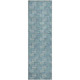 Piper Looms Mayfield Lines AMF918 Teal Machine Washable Area Rug Runner Main Image
