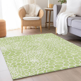 Piper Looms Mayfield Geometric AMF919 Aloe Machine Washable Area Rug Lifestyle Image Feature