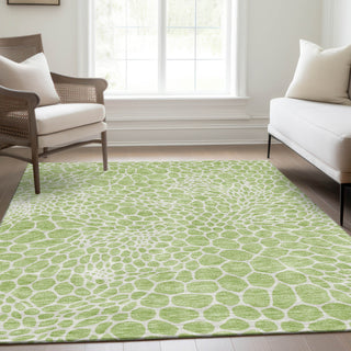 Piper Looms Mayfield Geometric AMF919 Aloe Machine Washable Area Rug Lifestyle Image Feature