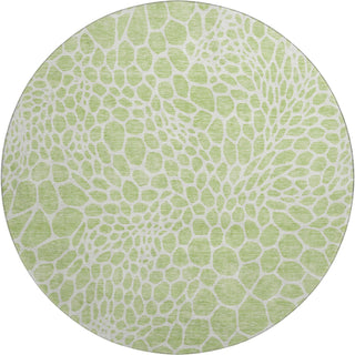 Piper Looms Mayfield Geometric AMF919 Aloe Machine Washable Area Rug Round Main Image