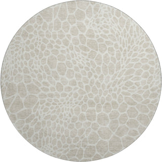 Piper Looms Mayfield Geometric AMF919 Beige Machine Washable Area Rug Round Main Image
