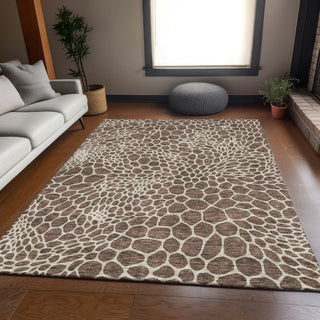 Piper Looms Mayfield Geometric AMF919 Brown Machine Washable Area Rug Lifestyle Image Feature