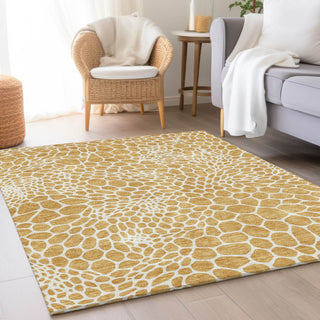 Piper Looms Mayfield Geometric AMF919 Gold Machine Washable Area Rug Lifestyle Image Feature