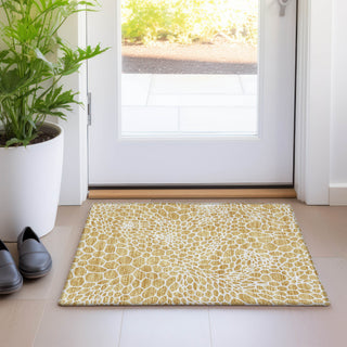 Piper Looms Mayfield Geometric AMF919 Gold Machine Washable Area Rug Scatter Lifestyle Image Feature
