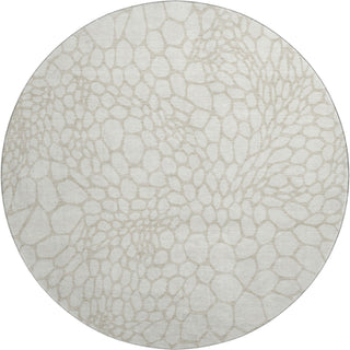 Piper Looms Mayfield Geometric AMF919 Ivory Machine Washable Area Rug Round Main Image