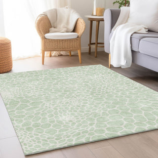 Piper Looms Mayfield Geometric AMF919 Mint Machine Washable Area Rug Lifestyle Image Feature