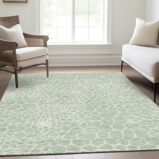 Piper Looms Mayfield Geometric AMF919 Mint Machine Washable Area Rug Lifestyle Image Feature