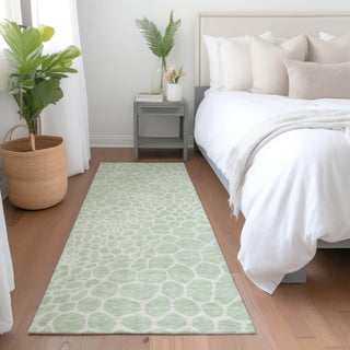 Piper Looms Mayfield Geometric AMF919 Mint Machine Washable Area Rug Runner Lifestyle Image Feature