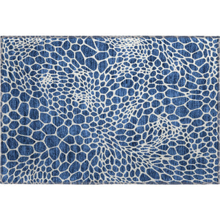 Piper Looms Mayfield Geometric AMF919 Navy Machine Washable Area Rug Scatter Main Image