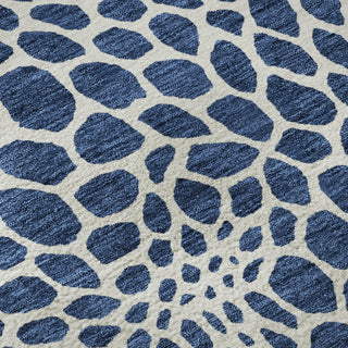 Piper Looms Mayfield Geometric AMF919 Navy Machine Washable Area Rug Swatch Image