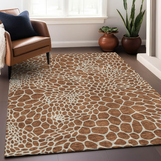 Piper Looms Mayfield Geometric AMF919 Paprika Machine Washable Area Rug Lifestyle Image Feature