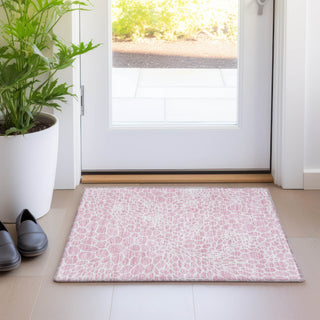 Piper Looms Mayfield Geometric AMF919 Pink Machine Washable Area Rug Scatter Lifestyle Image Feature
