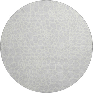 Piper Looms Mayfield Geometric AMF919 Silver Machine Washable Area Rug Round Main Image