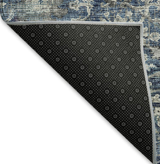 Piper Looms Mayfield Ornate AMF92 Blue Machine Washable Area Rug Backing Image