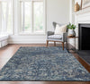 Piper Looms Mayfield Ornate AMF92 Blue Machine Washable Area Rug Lifestyle Image Feature