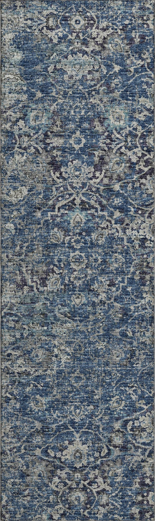 Piper Looms Mayfield Ornate AMF92 Blue Machine Washable Area Rug Runner Main Image