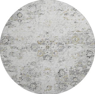 Piper Looms Mayfield Ornate AMF92 Dove Machine Washable Area Rug Round Main Image