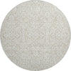 Piper Looms Mayfield Damask AMF920 Beige Machine Washable Area Rug Round Main Image