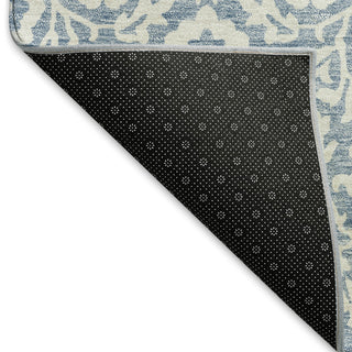 Piper Looms Mayfield Damask AMF920 Denim Machine Washable Area Rug Backing Image