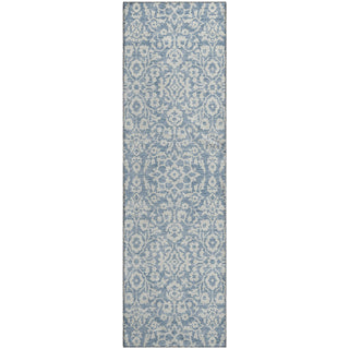 Piper Looms Mayfield Damask AMF920 Denim Machine Washable Area Rug Runner Main Image