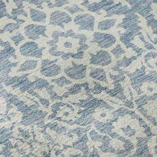 Piper Looms Mayfield Damask AMF920 Denim Machine Washable Area Rug Swatch Image