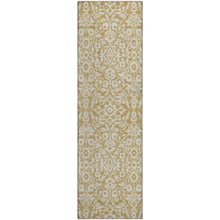 Piper Looms Mayfield Damask AMF920 Gold Machine Washable Area Rug Runner Main Image