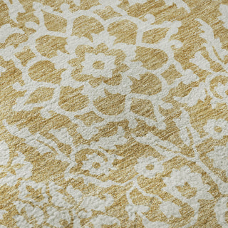 Piper Looms Mayfield Damask AMF920 Gold Machine Washable Area Rug Swatch Image