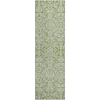 Piper Looms Mayfield Damask AMF920 Green Machine Washable Area Rug Runner Main Image