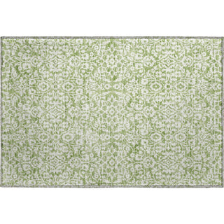 Piper Looms Mayfield Damask AMF920 Green Machine Washable Area Rug Scatter Main Image