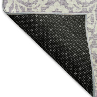 Piper Looms Mayfield Damask AMF920 Lavender Machine Washable Area Rug Backing Image