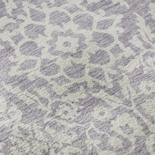 Piper Looms Mayfield Damask AMF920 Lavender Machine Washable Area Rug Swatch Image