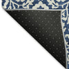 Piper Looms Mayfield Damask AMF920 Navy Machine Washable Area Rug Backing Image