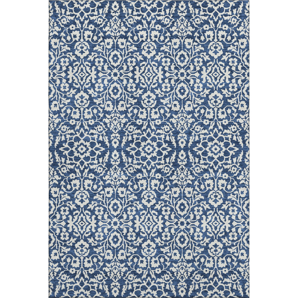 Piper Looms Mayfield Damask AMF920 Navy Machine Washable Area Rug main image