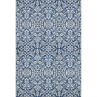 Piper Looms Mayfield Damask AMF920 Navy Machine Washable Area Rug main image