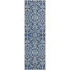 Piper Looms Mayfield Damask AMF920 Navy Machine Washable Area Rug Runner Main Image