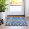 Piper Looms Mayfield Damask AMF920 Navy Machine Washable Area Rug Scatter Lifestyle Image Feature