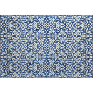 Piper Looms Mayfield Damask AMF920 Navy Machine Washable Area Rug Scatter Main Image