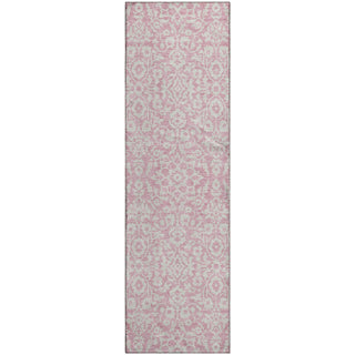Piper Looms Mayfield Damask AMF920 Pink Machine Washable Area Rug Runner Main Image