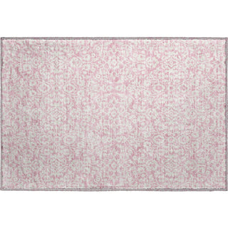 Piper Looms Mayfield Damask AMF920 Pink Machine Washable Area Rug Scatter Main Image