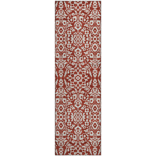 Piper Looms Mayfield Damask AMF920 Red Machine Washable Area Rug Runner Main Image