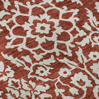 Piper Looms Mayfield Damask AMF920 Red Machine Washable Area Rug Swatch Image