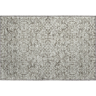 Piper Looms Mayfield Damask AMF920 Taupe Machine Washable Area Rug Scatter Main Image