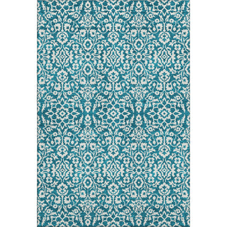 Piper Looms Mayfield Damask AMF920 Teal Machine Washable Area Rug main image