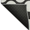 Piper Looms Mayfield Circles AMF921 Black Machine Washable Area Rug Backing Image
